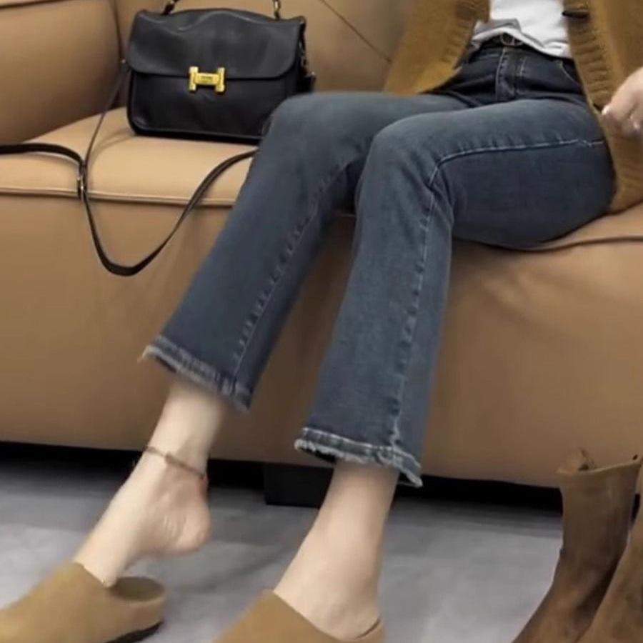 Women's Plus Size High Waist Fleece-Lined Slimming Flare Jeans - Autumn/Winter