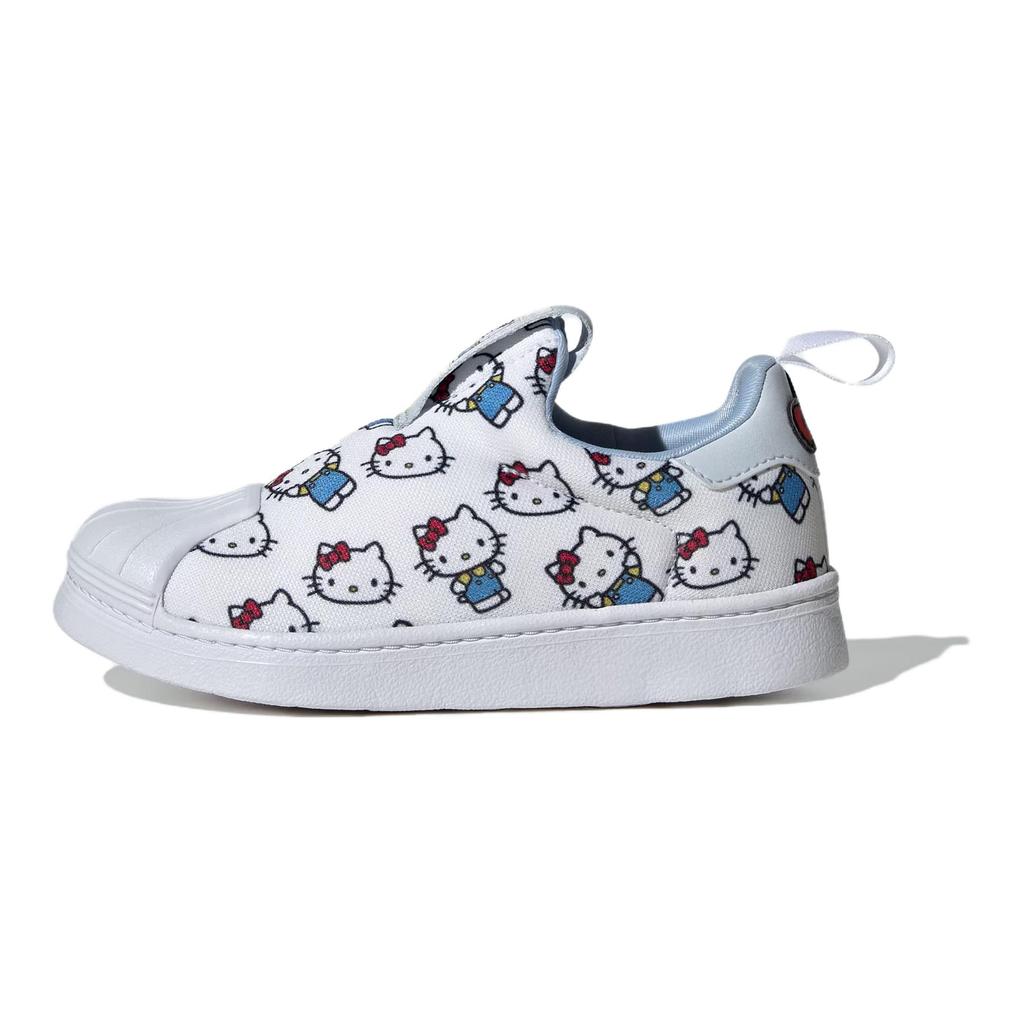 Adidas Hello Kitty x Superstar 360 C White Allover Print Kids Sneakers Cloud-White Halo-Blue Glow-Blue IF7020