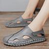 Fashion Summer New Fashion New Handmade Casual Sandals Hand Sewn Style Outdoor Flats Comfort Non-slip Men Breathable Cool Leather Shoes