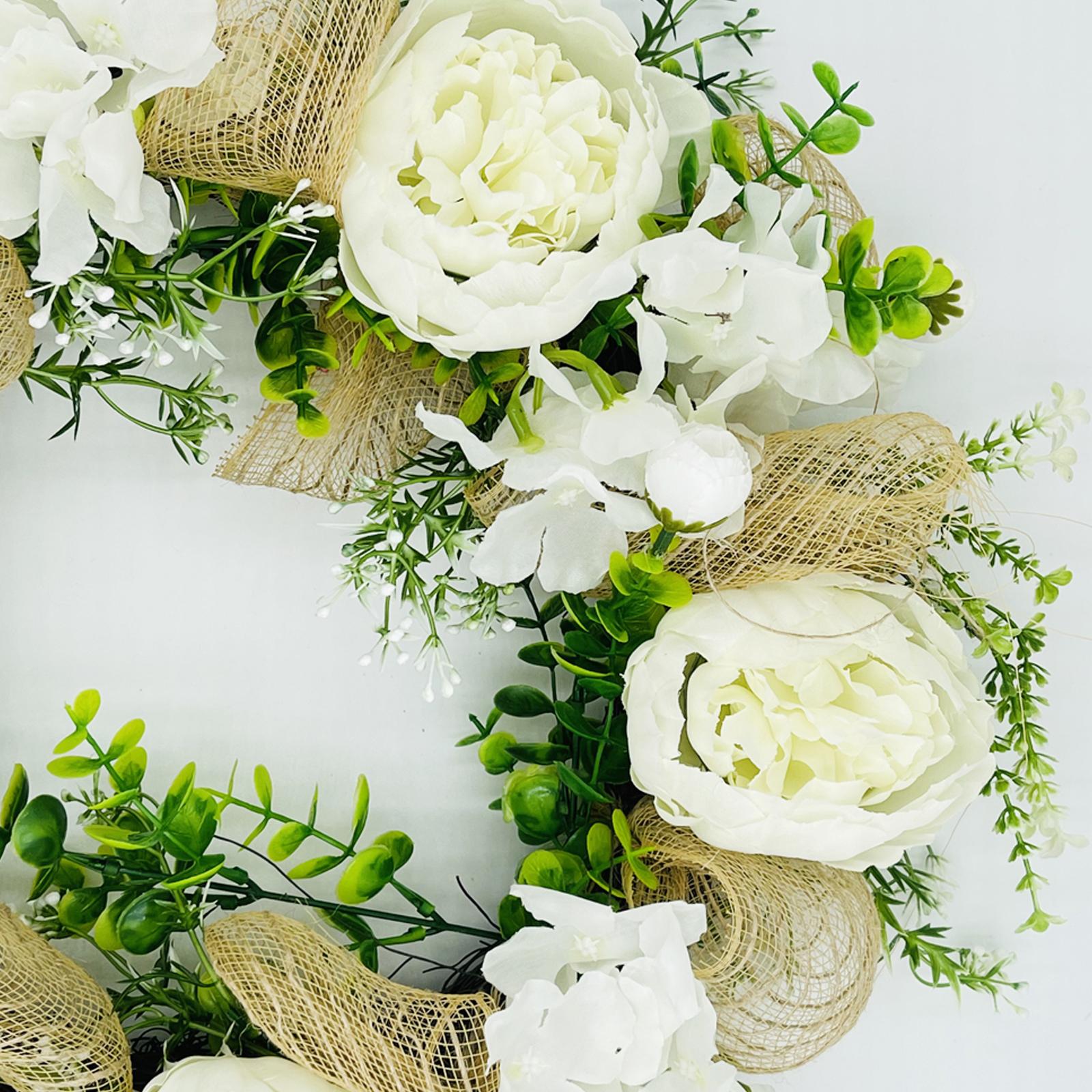 Имитация вышитого венка пион искусственный цветок украшение для двери