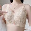 Lace Back Beautiful Big Breasts Show Small Thin No Ring Underwear Ultra-thin Gathered Breasts To Prevent Sagging Large Size Bra