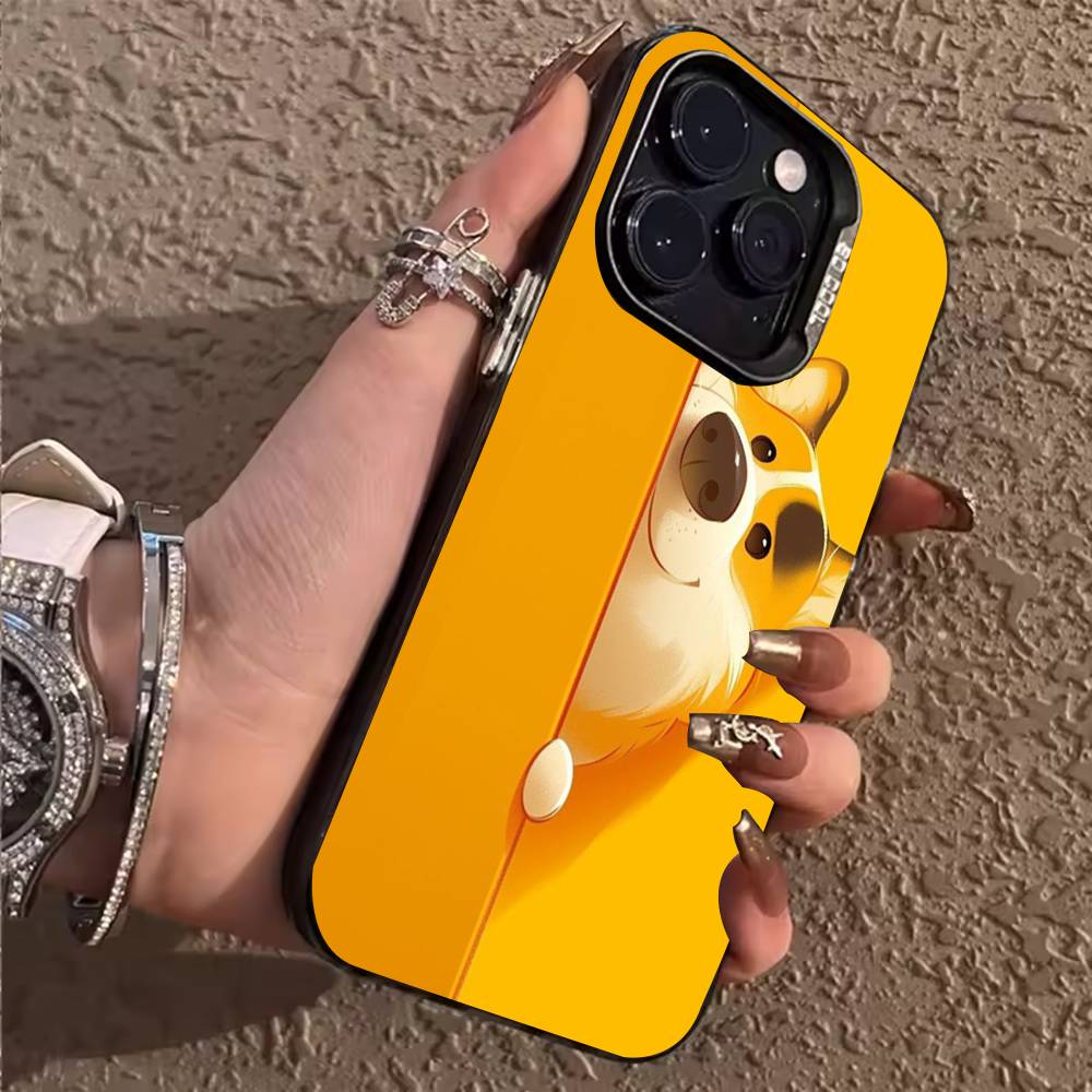 

Cute Corgi Phone Case For iPhone 17,16,15,14,13,12,11,Pro,Max,Plus Soft Black Cover iPhone13mini