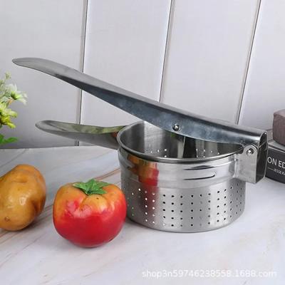Stocător de apă de bucătărie din oțel inoxidabil, deshidratator manual cu presiune, storcător de suc, stoarcetor de noroi, unealtă de bucătărie