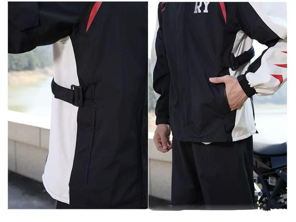 Men's Waterproof Raincoat and Pants Set - Stormproof Motorcycle Riding Gear