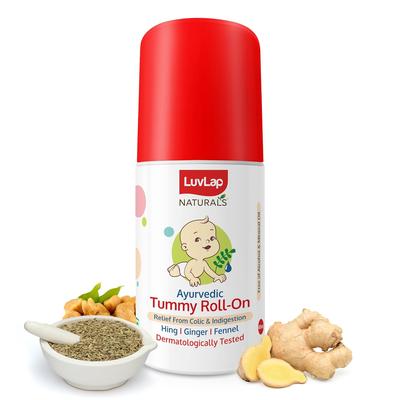Luvlap Naturals Baby Tummy Roll On Oil 40ml Gentle Infantile Abdominal Massage Essential Blend Oil Crafted For Infants