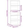 Bookshelf Smoked Oak 80 x 30 x 189 cm Wood Based Panel