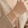 Light Luxury Cross Bracelet Classic Elegant Fine Bangle Zircon Paved Bracelet  Valentine's Day