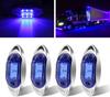 Biqing 4pcs Side Marker Lamp Blue 24v,Truck Marker Lamp LED,Suitable for Truck/Pickup/Caravan/RV/Bus/Boat
