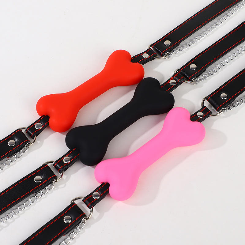 Sexy BDSM-Accessoires: Knochenförmige Ballgags, Brustwarzenklemmen, Brustfolterspielzeug, Trainings-Sexspielzeug für Paare, Silikongags