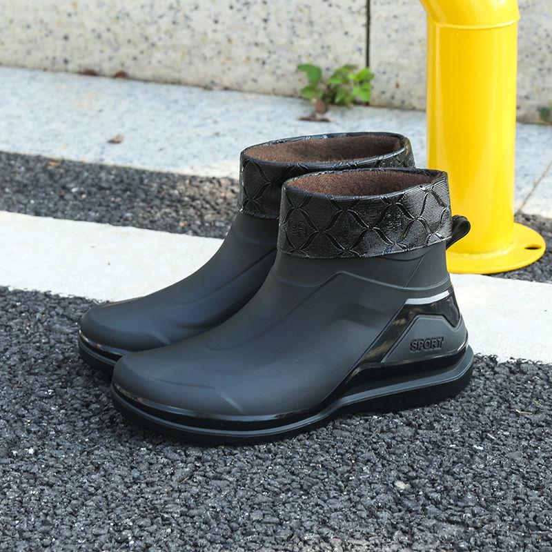2024 New Fashion Outdoor Men's Rain Boots Unisex Rain Shoes Male Slip On Waterproof Working Shoes Fishing Boots Women Rain Boots