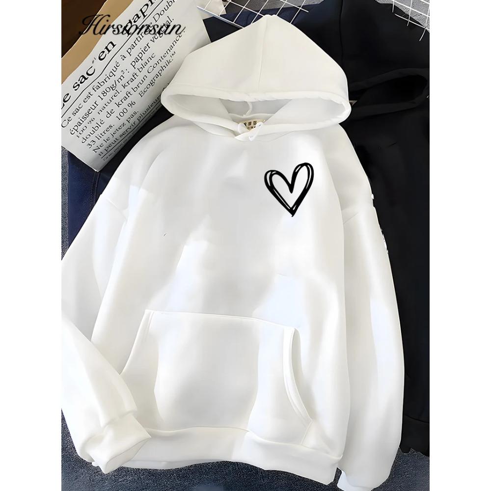Autumn/Winter New Women's Trendy Brand Casual Heart Shaped Hoodie Outdoor Sports Jogging Comfortable Versatile Coat