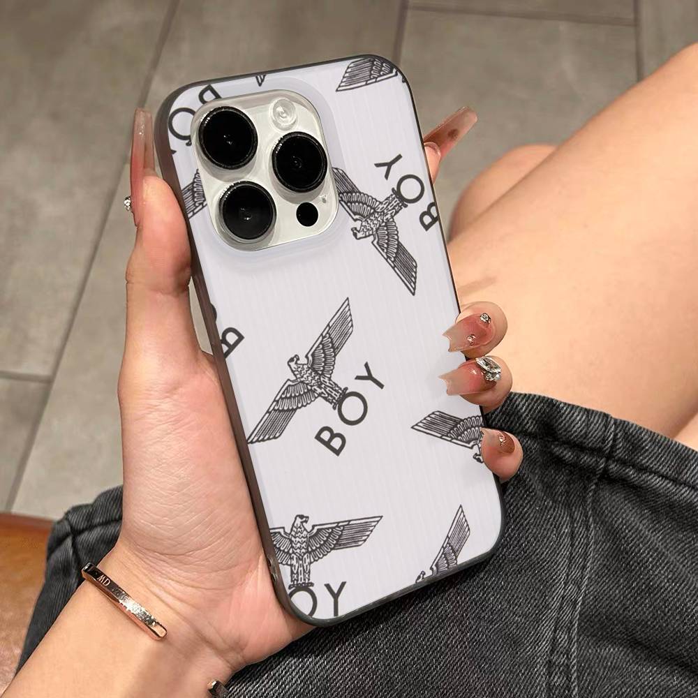 

Fashion Brand B-Boy L-London For IPhone 17 16 15 14 13 12 11 Pro Max Plus Pro Corrugated Shockproof Matte Phone Cover iPhone 12 pro