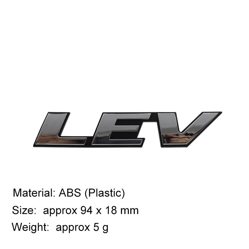

3D ABS LEV Logo Car Letter Sticker Tail Bumper Badge Auto Rear Trunk Emblem Accessories chrome-black