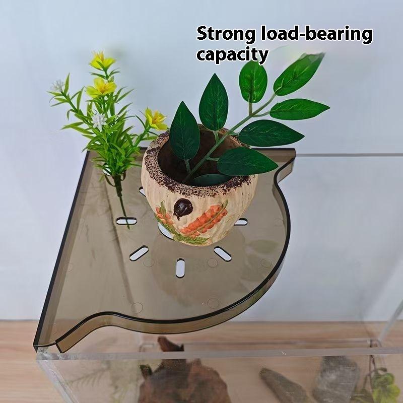 Fish Tank Corner Storage Rack Punch-Free Storage Rack Fish Tank Top Landscape Bracket Hydroponic Green Plant Tray