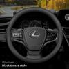 Dual Color Leather Steering Wheel Cover for Lexus Is Es NX Rx Lbx Es300h Es350h Rx350 Rx500h Nx350h Nx450h Interior Accessories