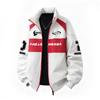Men's Trendy Printed Loose Fit Stand Collar Jacket - Korean Style Autumn Outerwear