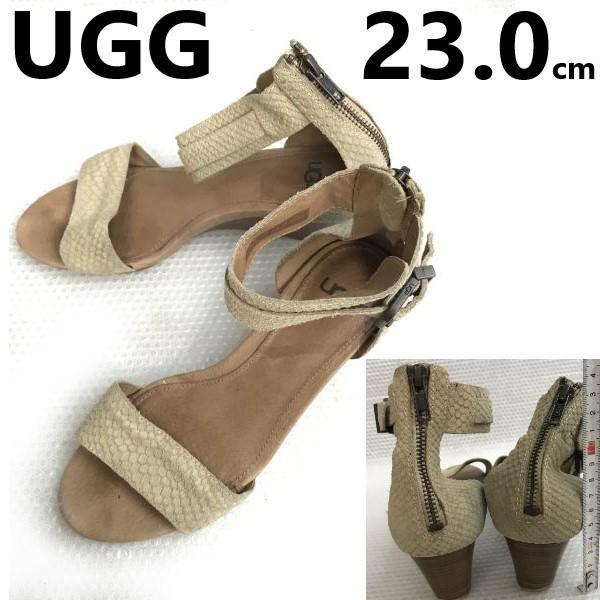 

Женские сандалии на танкетке UGG 23 бежевые кожаные туфли на каблуке(ИСПОЛЬЗОВАЛ)