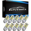 GIVEDOUA 1157 LED Car Bulb, BAY15D 7528 2057 2357 LED Replacement Light Bulbs For 12V RV Car Camper Trailer Brake Lights, Super Bright 5050 18-SMD
