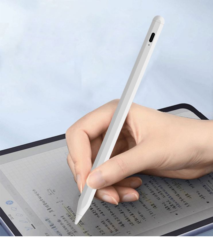 White Stylus Pen for iPad 6th-10th Generation 2018-2024 Apple iPad Pro 11"/12.9"/M4 Fast Charge Active Pencil Compatible Also