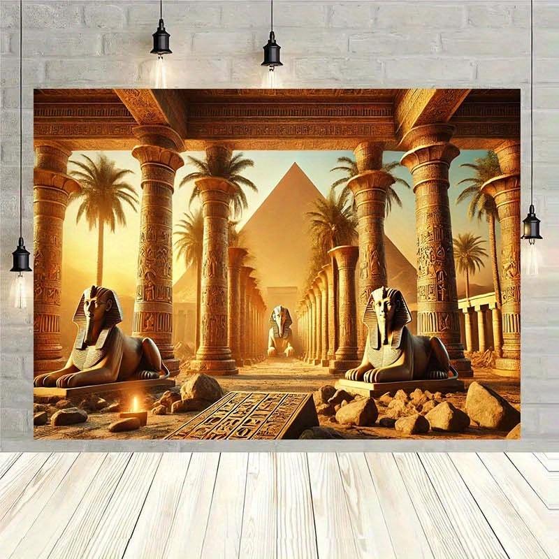 One Piece of Polyester Background Fabric Featuring the Magnificent Ancient Egyptian Landscape,  Photography and Room Decoration