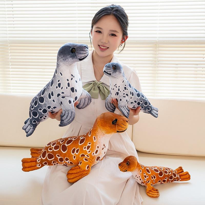 Cartoon Simulation Seal Doll Plush Toy Aquarium Sea Lion Doll Home Pillow Children Soothing Doll