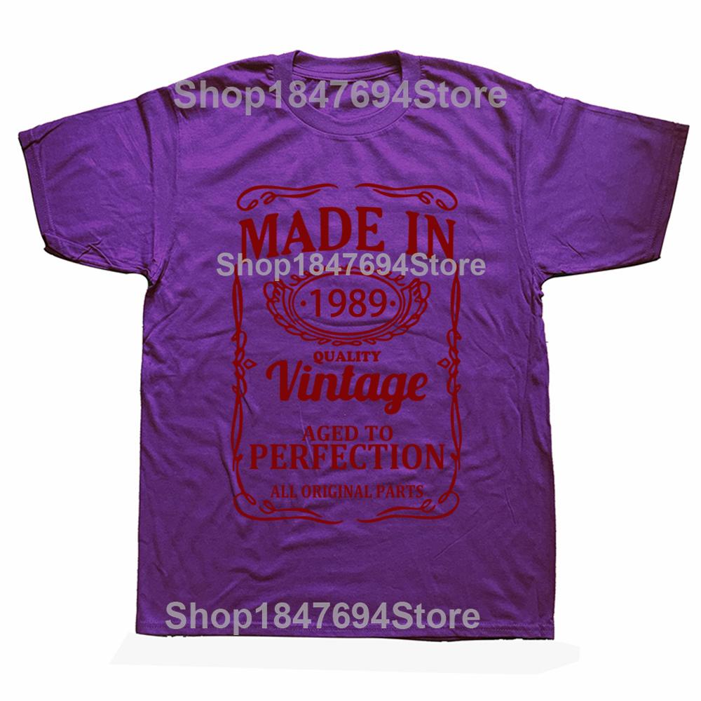 Made In 1989 All Original Part T Shirt Funny Men Short Sleeves Vintage Classic Birthday Gift Cotton Comfortable Party Tshirt