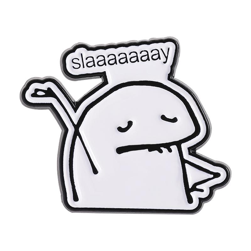 Spanish Cartoon Character Flork Enamel Pins No Me Ofrezcan No Tengo Autocontrol Brooches Lapel Badge Jewelry Gifts for Friends