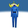 Toy Story Alien Cosplay Costume With Polyester Fabric For Halloween Stage Performances