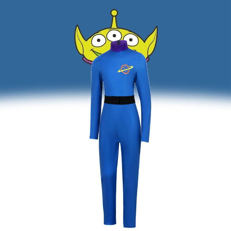 Toy Story Alien Cosplay Costume With Polyester Fabric For Halloween Stage Performances