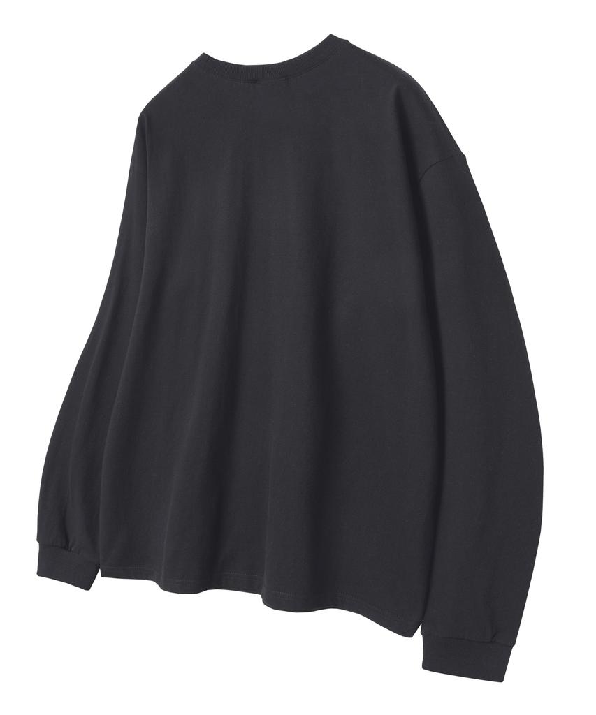 UNION GARMENTS 1997 Number Logo Loose Fit Long Sleeve T-Shirt Dark Gray [Basic Or Ribbed]