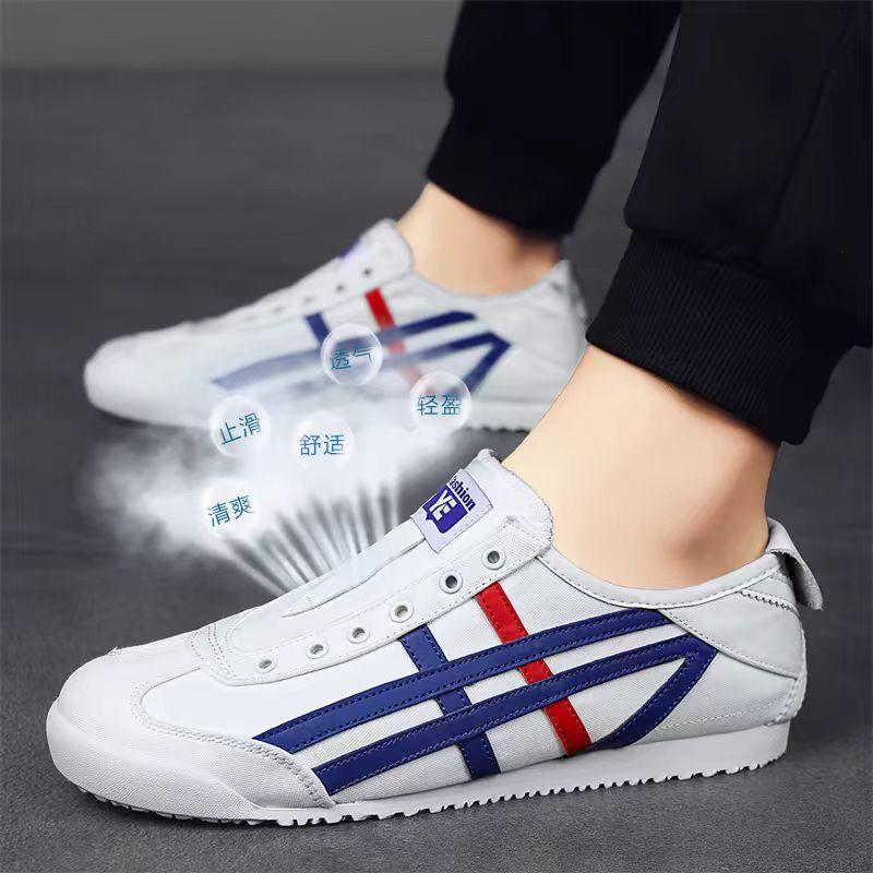 new one-pedal canvas shoes men's shoes Forrest Gump shoes casual shoes versatile lazy shoes fashion board shoes