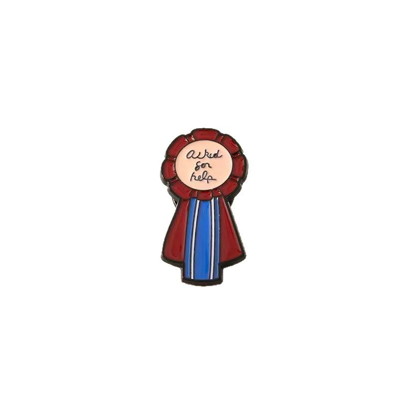 Zinc Alloy English Letter Brooch: Colorful, Personalized Badge Ornament
