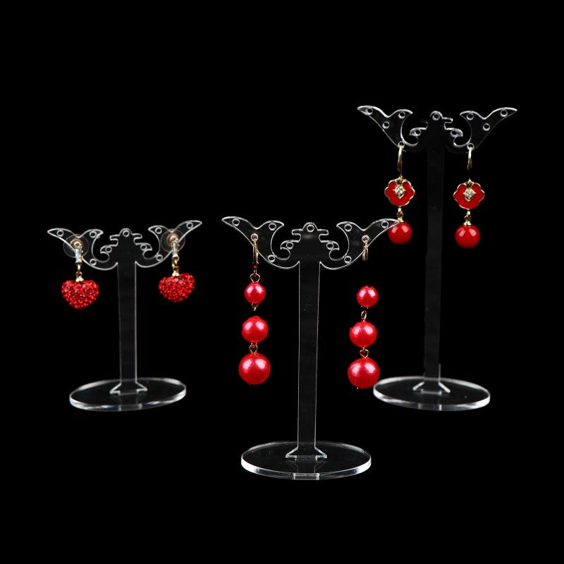 3Pcs/set Clear Acrylic Earring Display Stand Transparent Stud Dangle Earrings Display Rack For Jewelry Showcase Organizer Holder