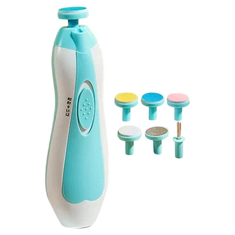 Kids Nail Clipper Electric Baby Nail Trimmer Multifunctional Toes Cutter Manicure Tool Set No Battery File