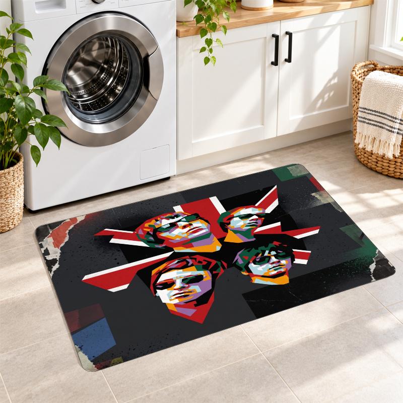 Flannel Kitchen Mat Oasis Soft Area Rug Non Slip Floor Carpet Home Decoration