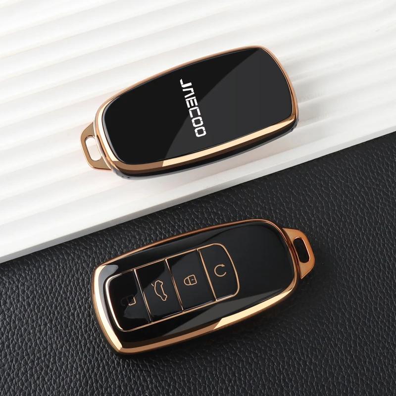 For Chery Jaecoo 7 J7 J8 Phev Tpu Car Key Case Cover Protection Shell Auto Keychain Interior Supplies Accessories