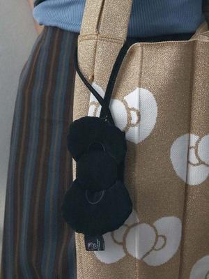 JOSEPH & STACEY Haze Bagcharm Hello Kitty Ribbon Black