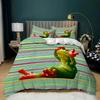 Frosch Bettbezug Set, Cartoon Frosch Bequemer Bettdeckenbezug Kissenbezug Bettwäscheset Kinder Schlafzimmer Dekoration Heimtextilien