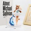 13/18Cm Golden Head My Cat Is A Kawaii Girl Anime Figure Sakura Soybean Flour Sit And Eat Fish Collectible Pvc Model Doll Toy