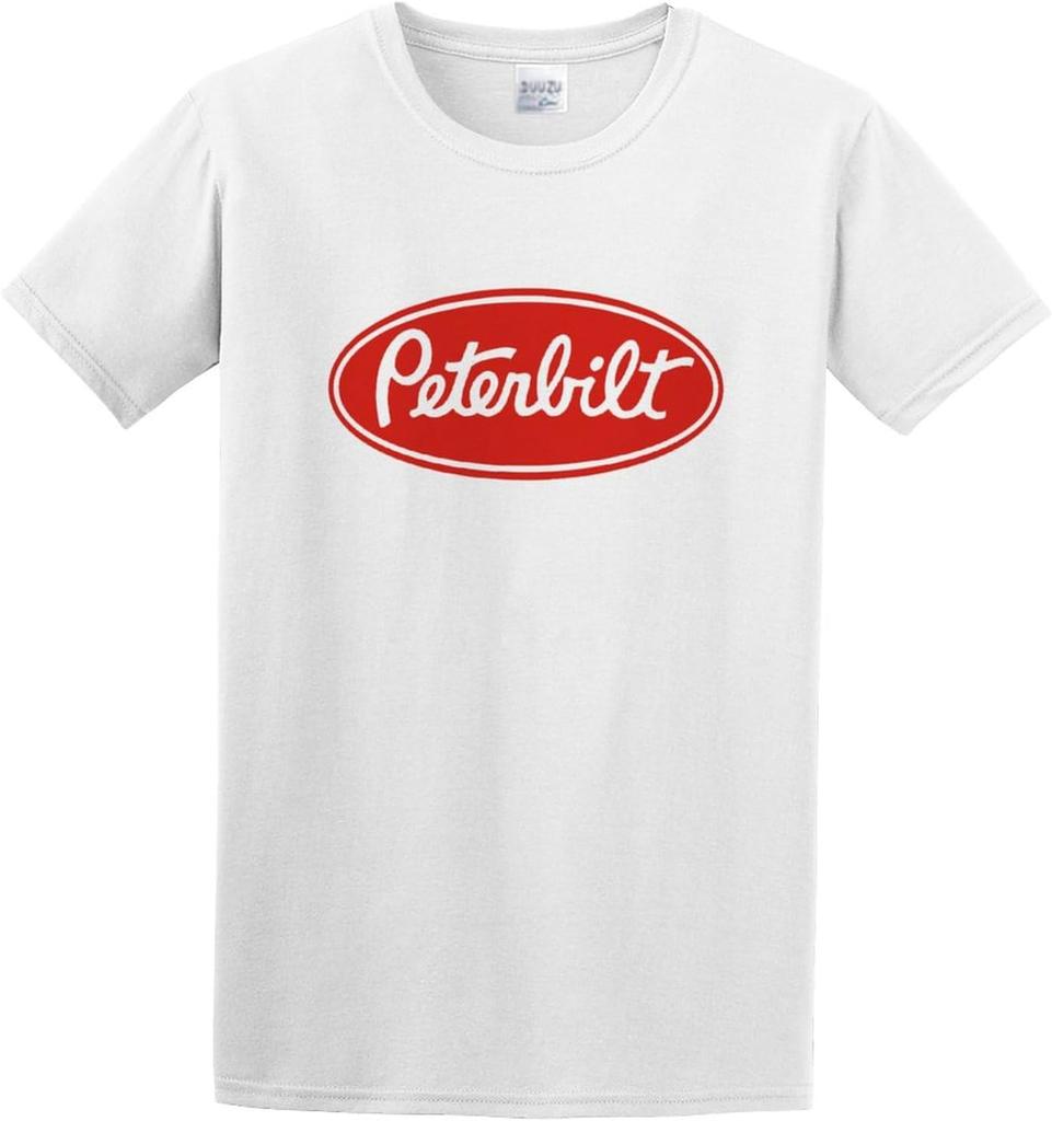 Men's Round Neck T-Shirt Details About Peterbilt American Truck Trucker