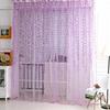 1Pair Cute Willow Leaf  Curtains  Pastoral Style Willow Floral Window Decorative Curtains for Bedroom Living Room Window Curtain
