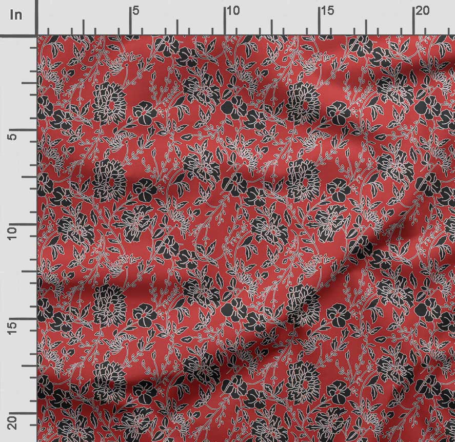 Soimoi Bird & Flowers Print,  Cotton Cambric, Quilting Fabric Sold by The Yard 42 Inch Wide, Medium Weight Cotton Fabric, Sewing  Supplies