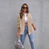 Women's Fashion Ripped Denim Women's Spring and Autumn Long-sleeved Casual Lapel Top Jacket