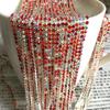 Wholesale 1-Row 1 yard SS6 Cystal Rhinestone Trim Close Cup Chain Claw DIY Jewelry Making