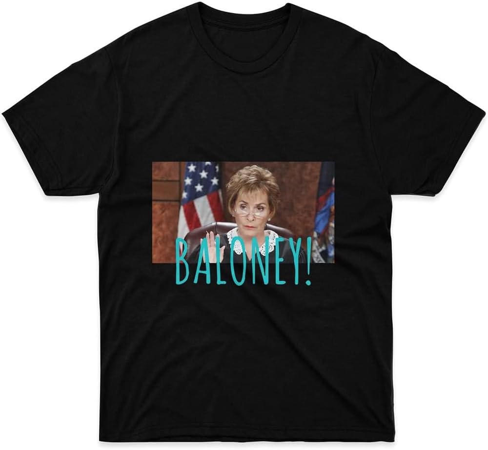 Mens Womens Tshirt Judge Judy BALONEY Shirts for Men Women Cool Funny Perfect 3XL чёрный
