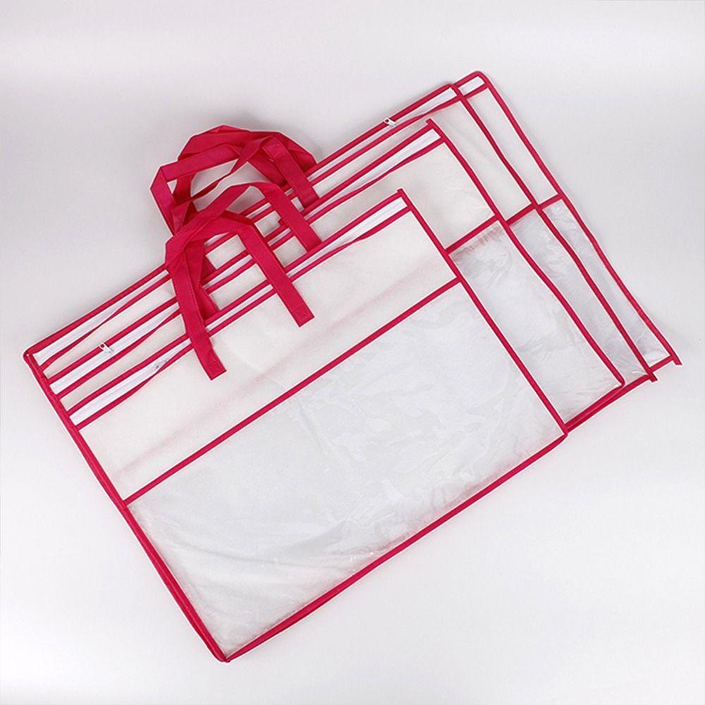 Transparent Quilt Blanket Storage Bag with Zipper Tote Bag for Storing Pillows and Blankets