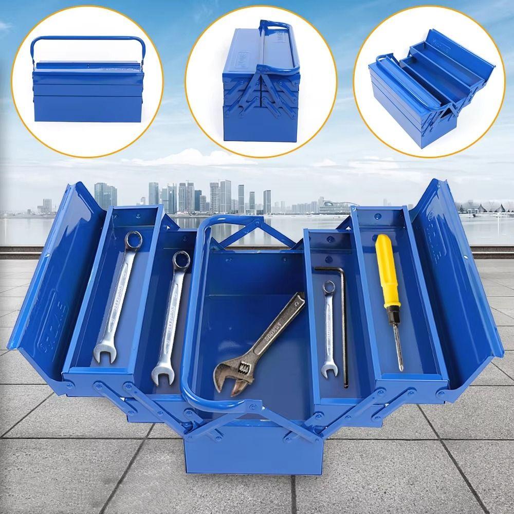 Metal Tool Box Large Storage Tools Box On-Board Storage Repair Chest  Electrician Repair