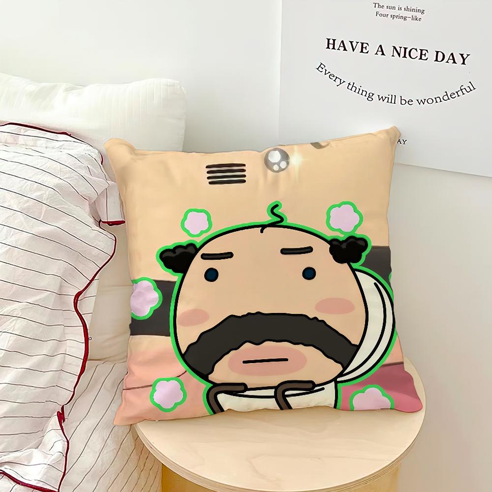 Pixel funny cartoon game art O-Oyajitchi cushion cover soft Pillow Case for Sofa Living Room Home office Decor Protective Covers