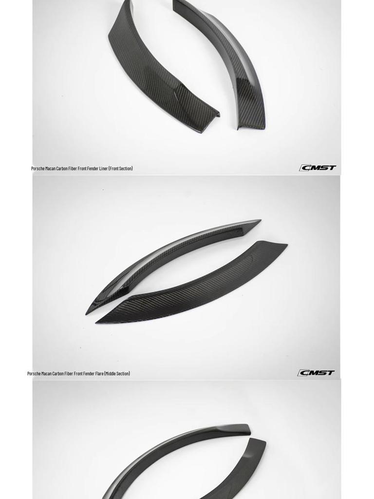 Compatible with Porsche Macan 14-17 CMST Carbon Fiber Body Kit: Front and Rear Lips, Tail Wing, Fender.