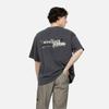 Evisu Aw23 Metallic Logo Print Oversized T-Shirt Men tops Dark-Gray 2EAGNM3TS5186BZCT